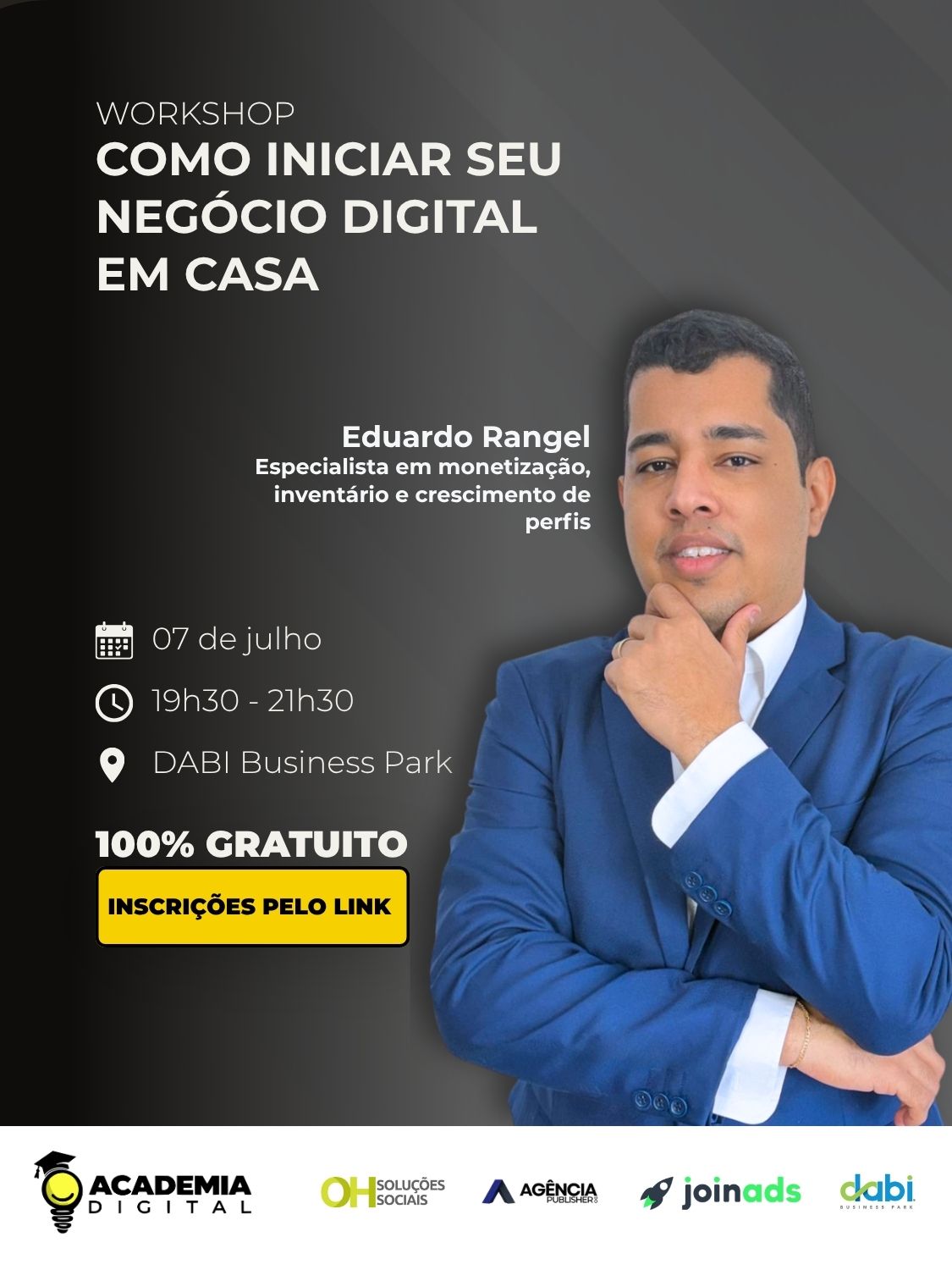 Workshop: "transforme a internet em uma fonte real de negócio sem sair de casa"