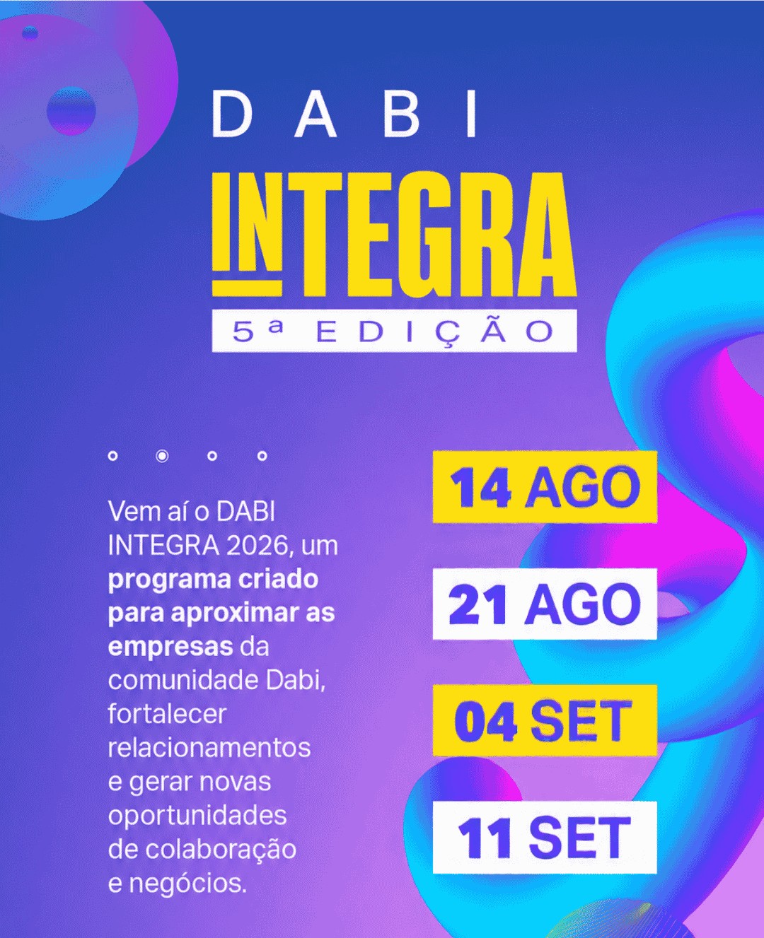 Dabi Integra 2026 - 5a Edição