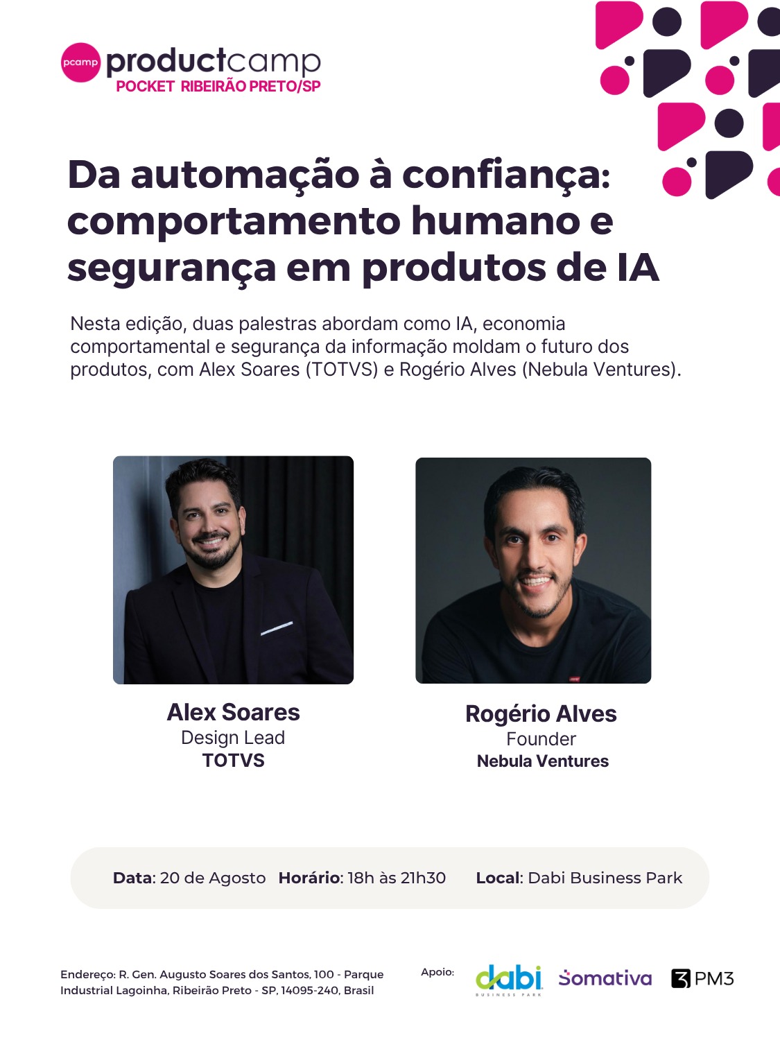 Product Camp Pocket: "Da automação à confiança: comportamento humano e segurança em produtos de IA"